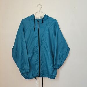 SJB Sport Women's Medium Turquoise Hooded Rain Jacket